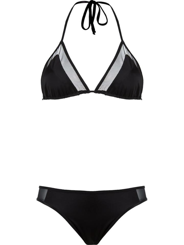 Brigitte Triangle Bikini Set - Black