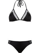 Brigitte Triangle Bikini Set - Black