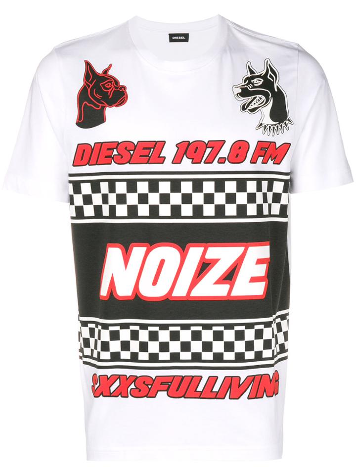 Diesel T Just Wf Noize T-shirt - White