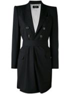 Dsquared2 - Belted Jacket - Women - Polyester/spandex/elastane/virgin Wool - 42, Black, Polyester/spandex/elastane/virgin Wool
