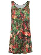 Lygia & Nanny Round Neck Printed Dress, Women's, Size: 38, Green, Polyamide/spandex/elastane
