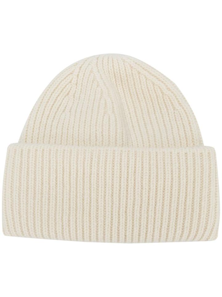 Golden Goose Deluxe Brand Ribbed Wool Beanie - White