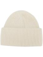 Golden Goose Deluxe Brand Ribbed Wool Beanie - White