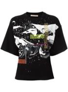 Christopher Kane Relaxed Car Crash T-shirt, Women's, Size: Small, Black, Cotton/aluminium/crystal