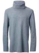 Kazuyuki Kumagai Roll Neck Jumper, Men's, Size: 2, Grey, Cashmere/wool