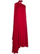 Osman Lula Satin One Shoulder Dress - Red