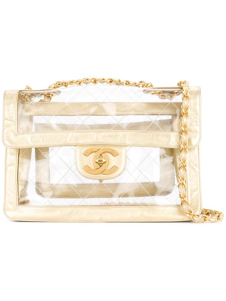 Chanel Vintage Jumbo Shoulder Bag - Metallic