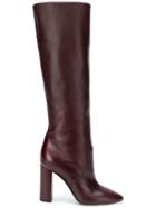 Saint Laurent Pull-on Knee-length Boots - Red