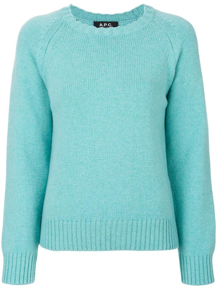 A.p.c. Crew Neck Sweater - Blue