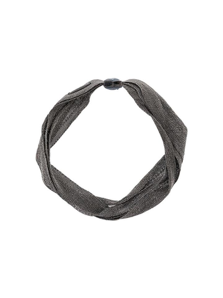 Fabiana Filippi Gina Sparkling Necklace - Silver
