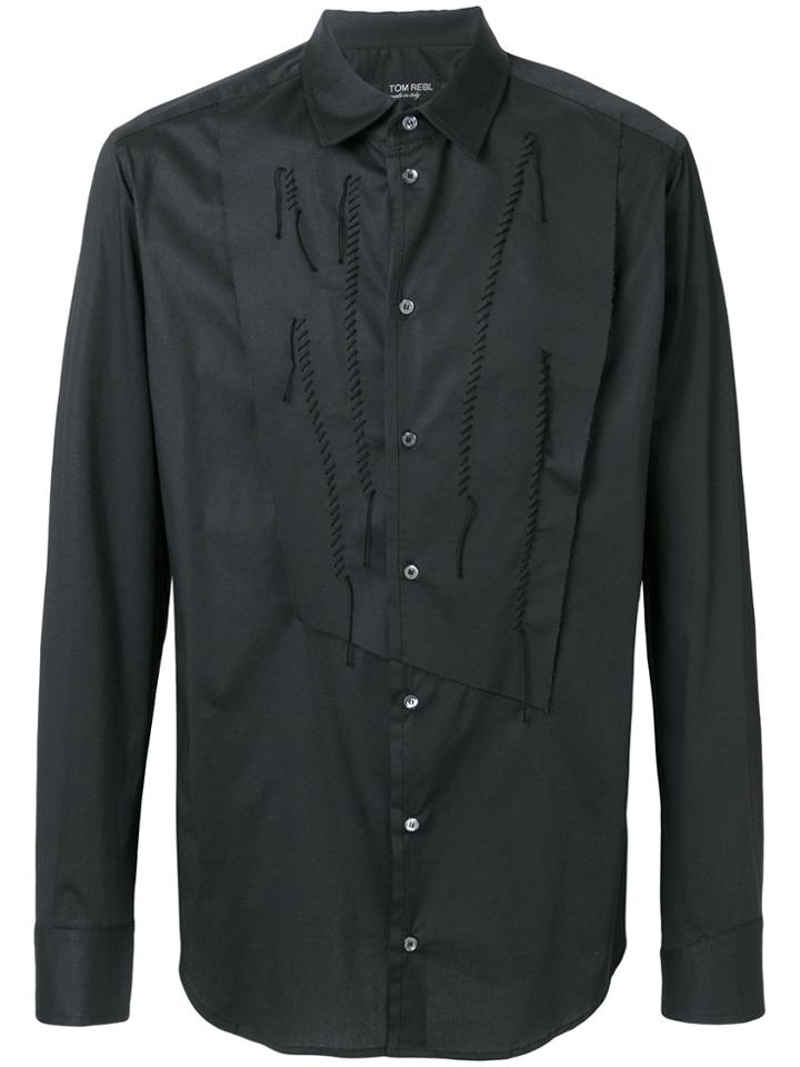 Tom Rebl Reconstructed Bib Shirt - Black