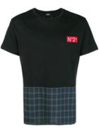 Nº21 Check Panel T-shirt - Black