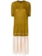 Erika Cavallini Layered Sweater Dress - Green