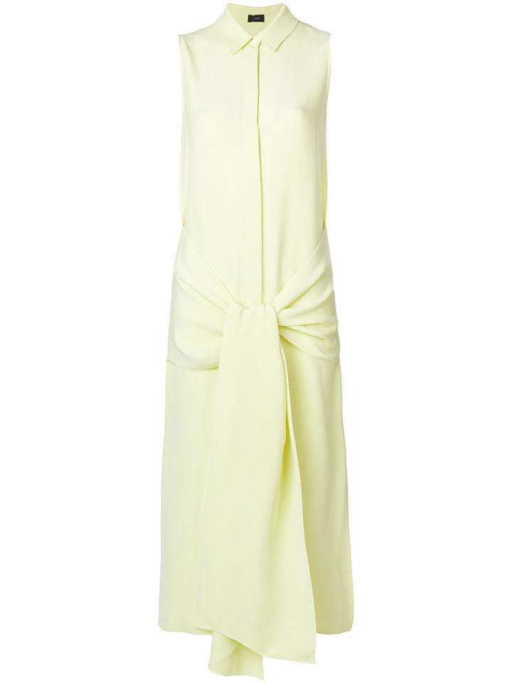 Joseph Knotted Shirt Dress - Yellow & Orange