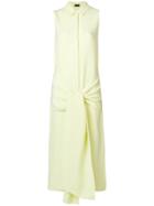 Joseph Knotted Shirt Dress - Yellow & Orange