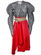 A.w.a.k.e Structured Sleeve Wrap Dress, Women's, Size: Xs, Red, Polyester