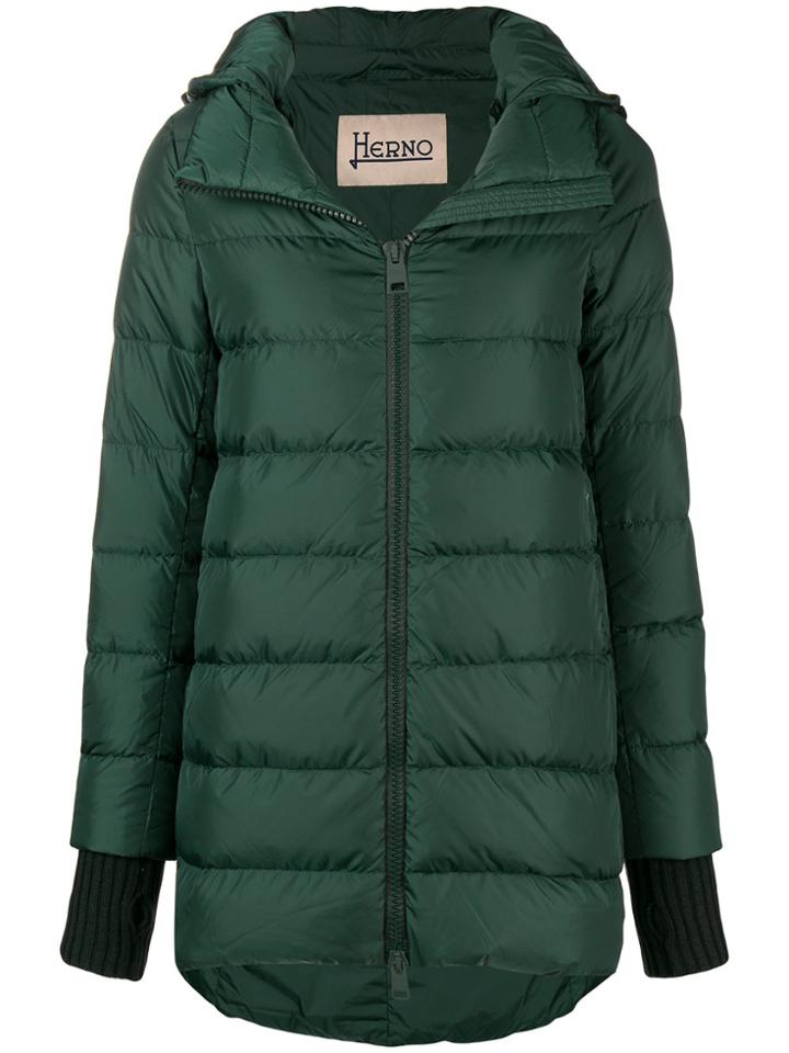 Herno Padded Hooded Jacket - Green