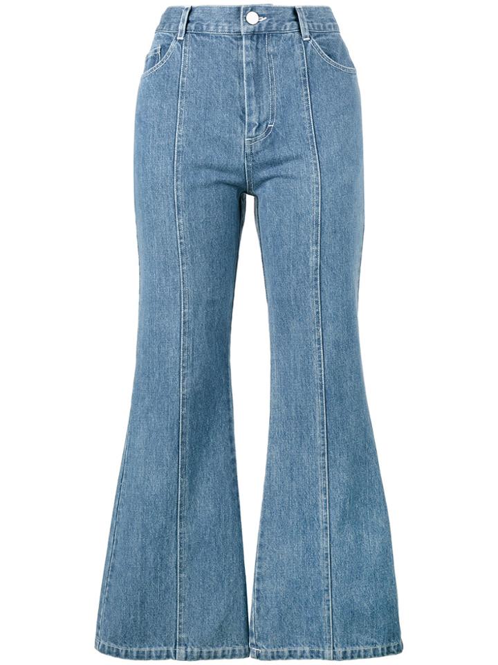 Sandy Liang Tinder Flared Jeans - Blue