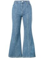 Sandy Liang Tinder Flared Jeans - Blue
