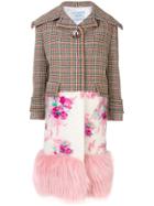 Prada Fur Hemmed Coat - Multicolour