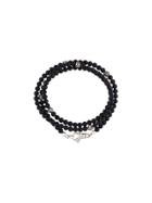 Nialaya Jewelry Beaded Wrap Around Bracelet - Black