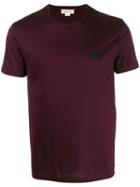 Alexander Mcqueen Embellished Skull Patch T-shirt - Red