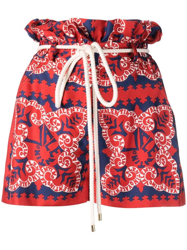 Valentino Bandana Print Shorts - Red
