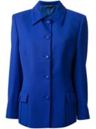 Versace Pre-owned Buttoned Jacket - Blue