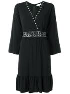 Michael Michael Kors Studded V-neck Dress - Black
