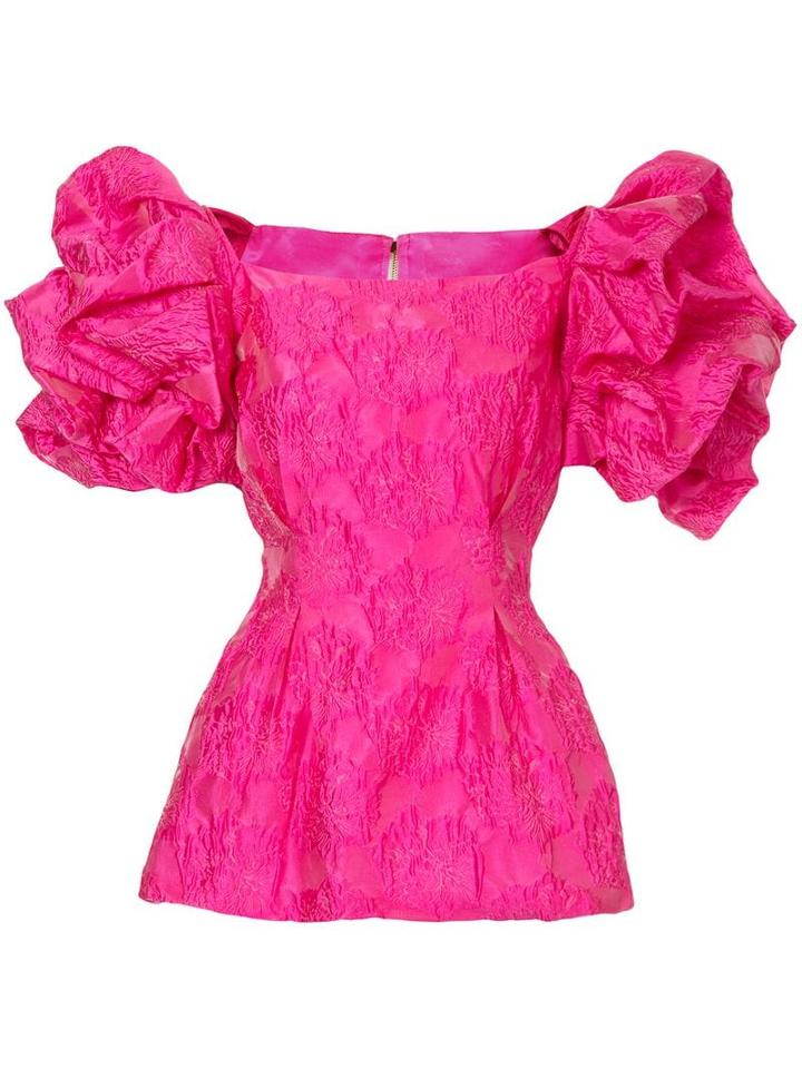 Bambah Ruffled Tunic Blouse - Pink