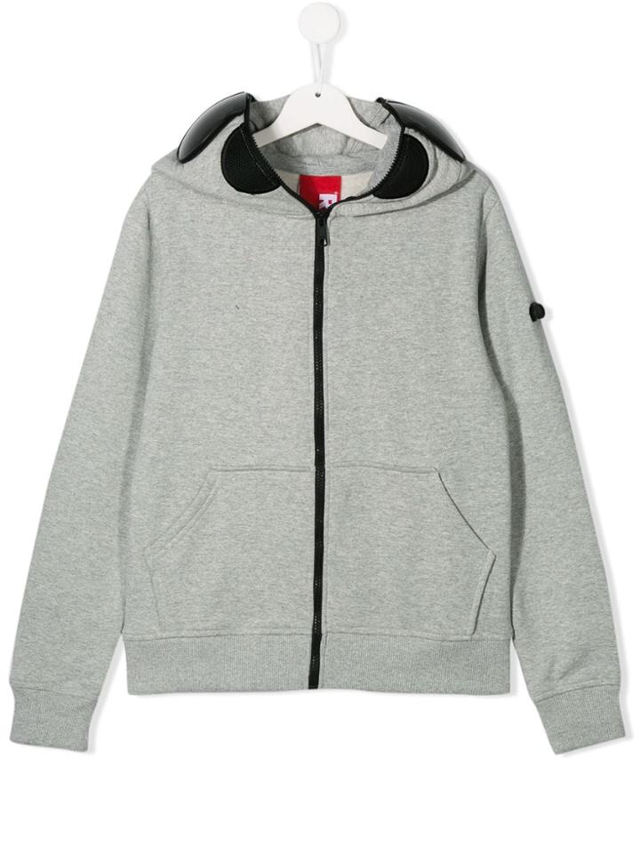 Ai Riders On The Storm Teen Goggle Zip Up Hoodie - Grey