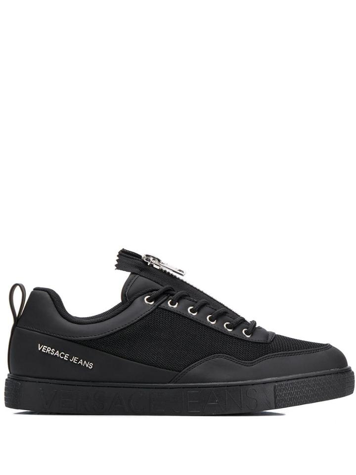 Versace Jeans Front Zip Sneakers - Black