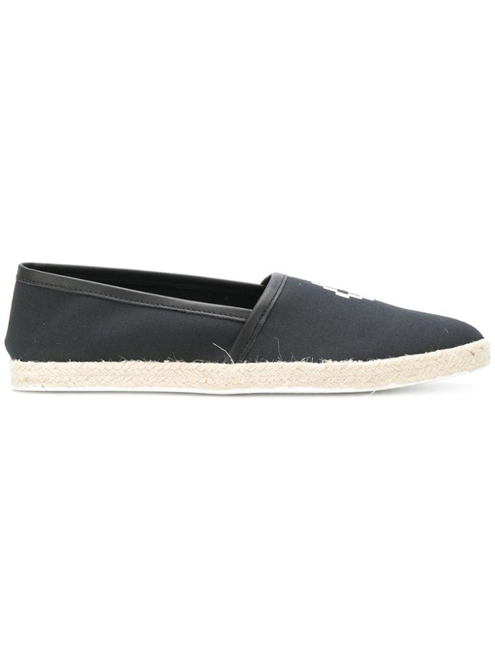 Marcelo Burlon County Of Milan Logo Detail Espadrilles - Black