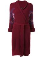 Etro Wrap Cardi-coat, Women's, Size: 40, Pink/purple, Polyamide/spandex/elastane/cashmere/wool