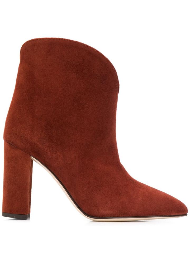Paris Texas Suede Ankle Boots - Brown