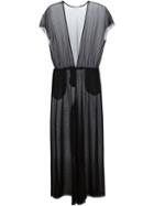 Fleur Du Mal Wide Leg Sheer Jumpsuit