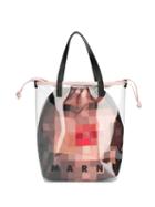 Marni Abstract Print Tote - Pink