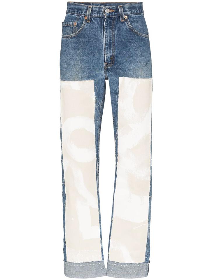 Dashiel Brahmann Cropped Appliqued Jeans - Blue