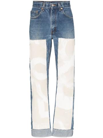 Dashiel Brahmann Cropped Appliqued Jeans - Blue