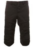 Comme Des Garçons Homme Plus Layered Knee-length Shorts, Men's, Size: Xs, Black, Polyester