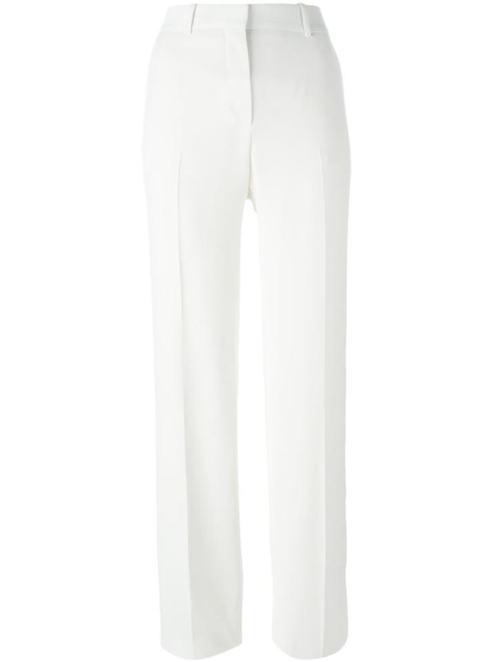 Givenchy Straight Leg Trousers, Women's, Size: 38, White, Silk/cotton/polyamide/wool