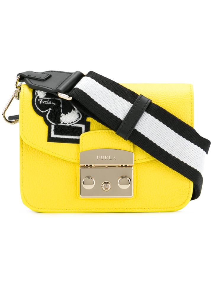 Furla Shoulder Bag With Patch Appliqué - Yellow & Orange