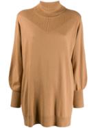 Twin-set Balloon Sleeve Turtleneck Jumper - Neutrals