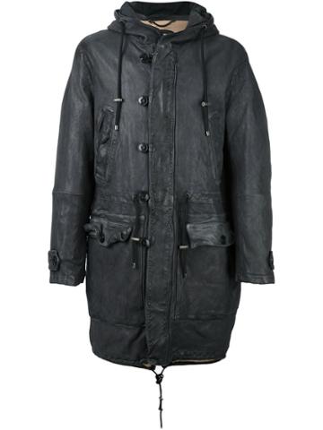 Pihakapi Hooded Leather Coat
