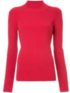 Irene Fitted Roll-neck Sweater - Red
