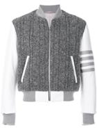Thom Browne Horseshoe-knit Wool Blouson Jacket - Grey