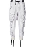 Unravel Project Cropped Combat-style Trousers - Grey