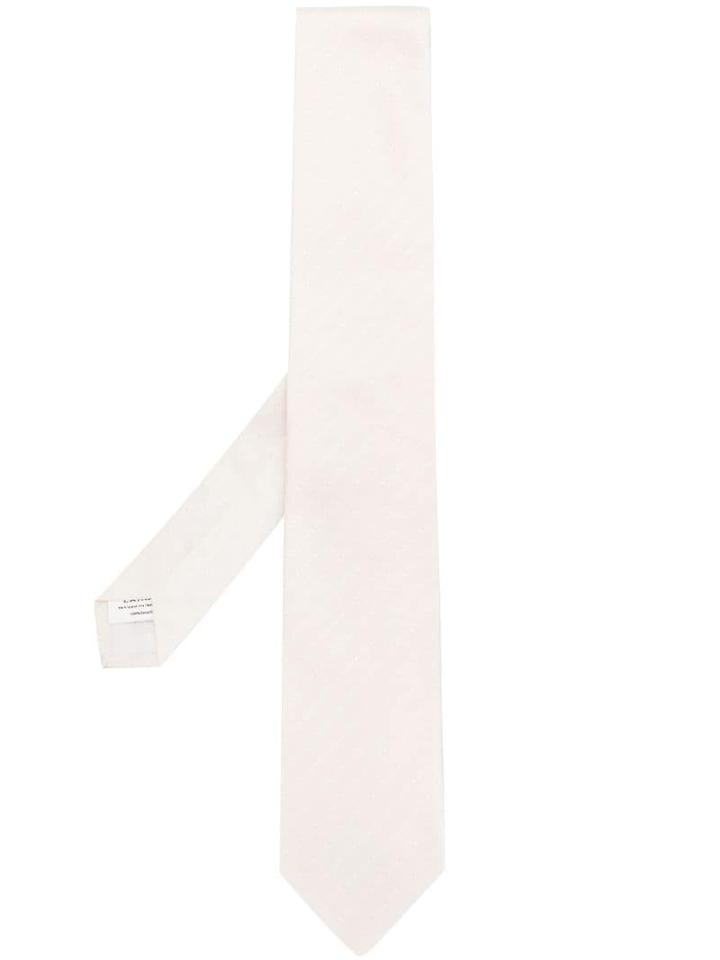Lardini Striped Tie - White
