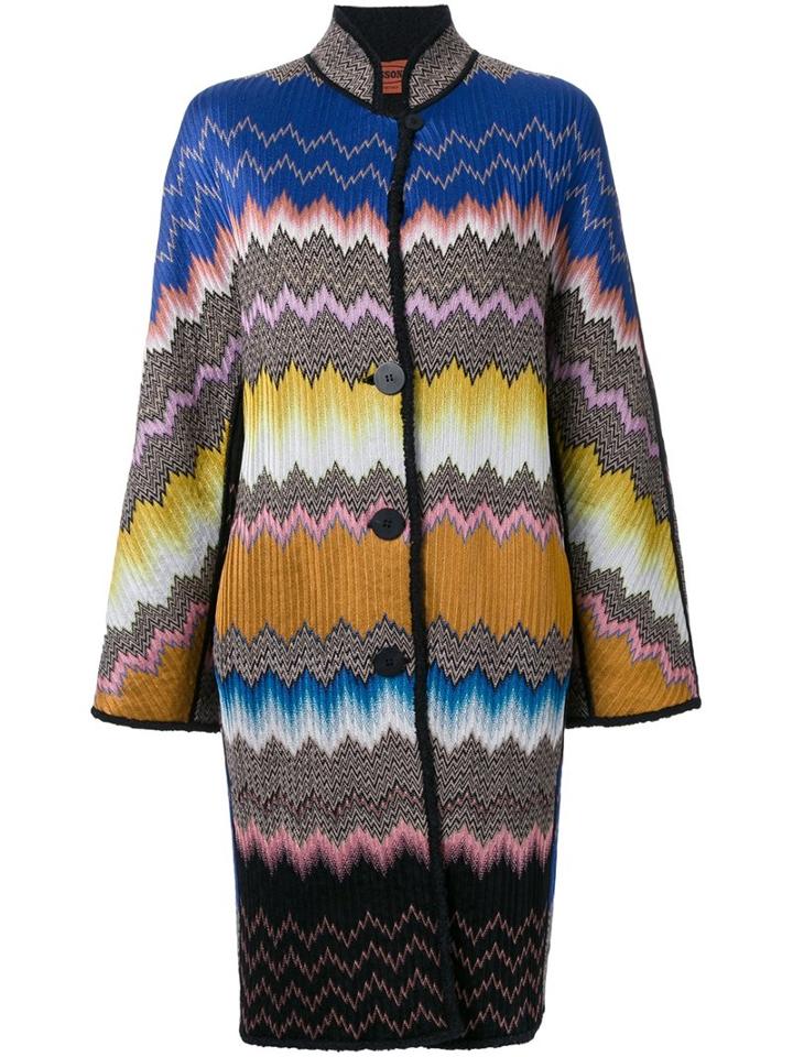 Missoni Intarsia Knitted Coat