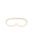 Lizzie Mandler Fine Jewelry 18k Gold And Diamond 'double Finger' Ring, Women's, Size: 6, Metallic